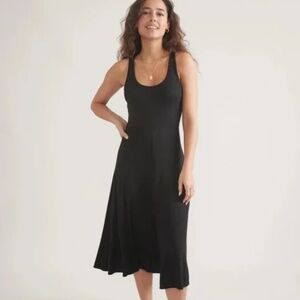 Marine Layer Lexi Rib Sun-In Fit & Flare Dress sz Small black